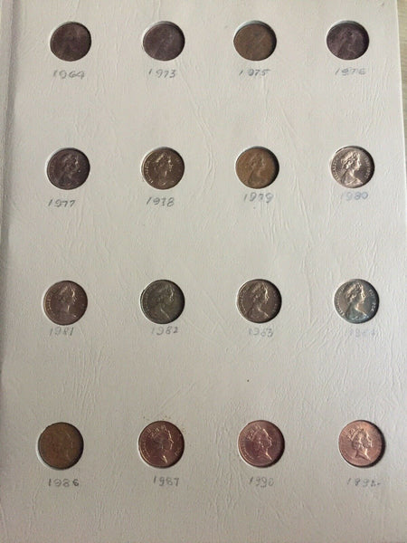 Fiji 1c,2c,5c,10 Cents & $1 Coins in Dansco Supreme Album. Superb Condition.