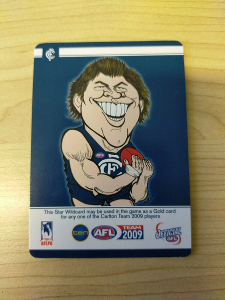 2009 Teamcoach Star Wildcard Printing Error Card Bryce Gibbs Carlton