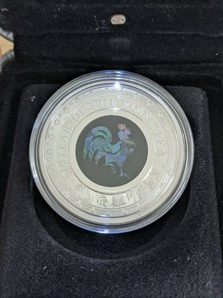 Perth Mint Lunar New Year Of The Rooster Opal Series Colour Proof Coin