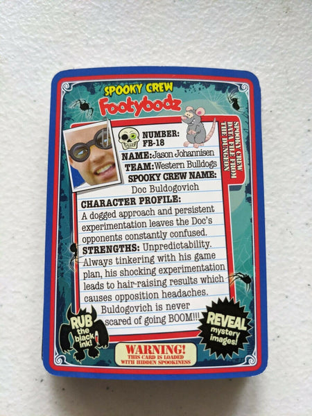 2019 AFL Teamcoach Footybodz Complete Set of 18 Cards FB01-FB18