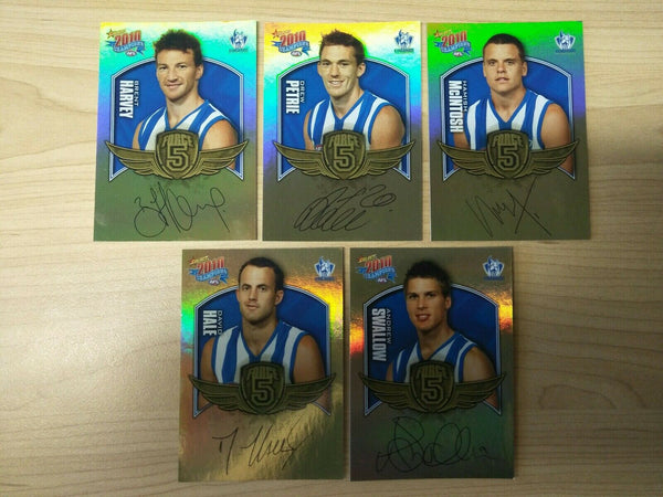 2010 Select Champions Gold Force Signature Team Set Of 5 Cards North Melbourne