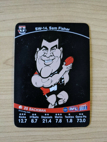 2011 Teamcoach Sample Star Wildcard SW-14 Sam Fisher St Kilda