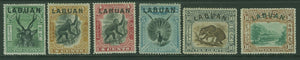 Labuan on North Borneo Malayan States SG 111/16 Set of 6 animals birds  MH