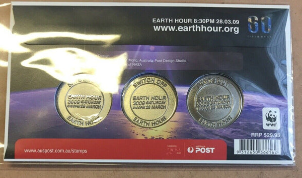 2009 Australian Earth Hour Medallion PNC 1st Day Issue
