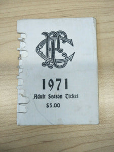 VFL 1971 Collingwood Football Club Season Ticket No. 118