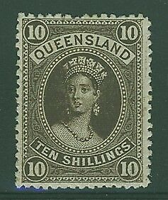Queensland Australian States SG 160 10s brown Chalon Thick paper Mint Hinged