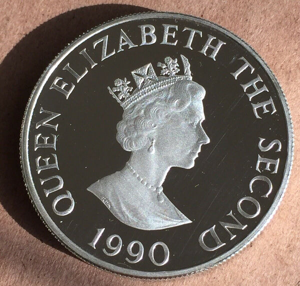 Alderney Great Britain 1990 Queen Mother’s 90th Birthday Silver Piedfort