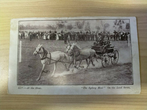 Australia 1908 Vintage Postcard At The Show, Sydney. Mail On Land Series, Goulburn.
