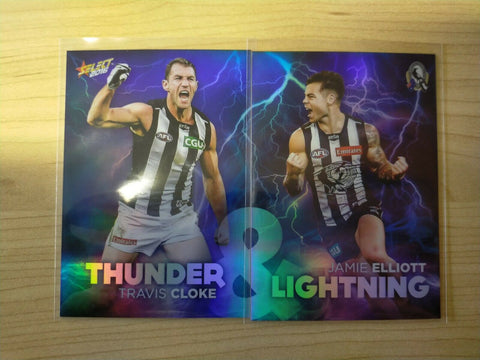 2016 Select Thunder and Lightning Collingwood Set Travis Cloke & Jamie Elliott