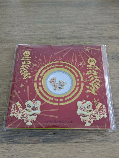 Australia 2015 Perth Mint Lion Dance Coloured Proof Silver Coin