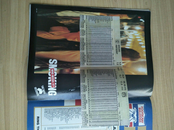 AFL 1992 Qualifying Final Football Record Geelong v Footscray
