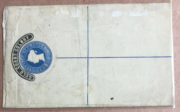 Gold Coast 1891 Queen Victoria Registered Letter Postal Stationery To Liverpool
