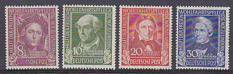 West Germany SG 1039-42 1949 Refugees' Relief Fund Michel 117-20 MUH