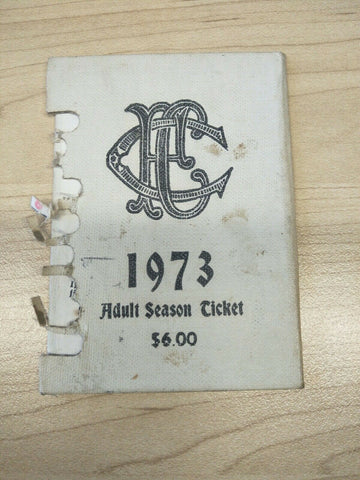 VFL 1973 Collingwood Football Club Season Ticket No. 3678