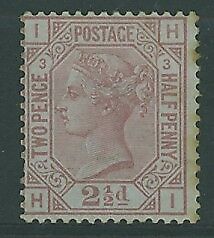 GB Great Britain SG 139 2½d rosy mauve white paper Plate 3 Mint minor tone spots