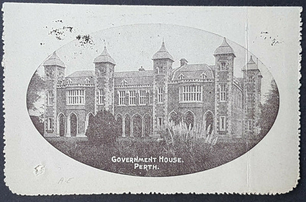 Australia Letter card 1d kangaroo die 2 Government house Perth LC 16.56B used