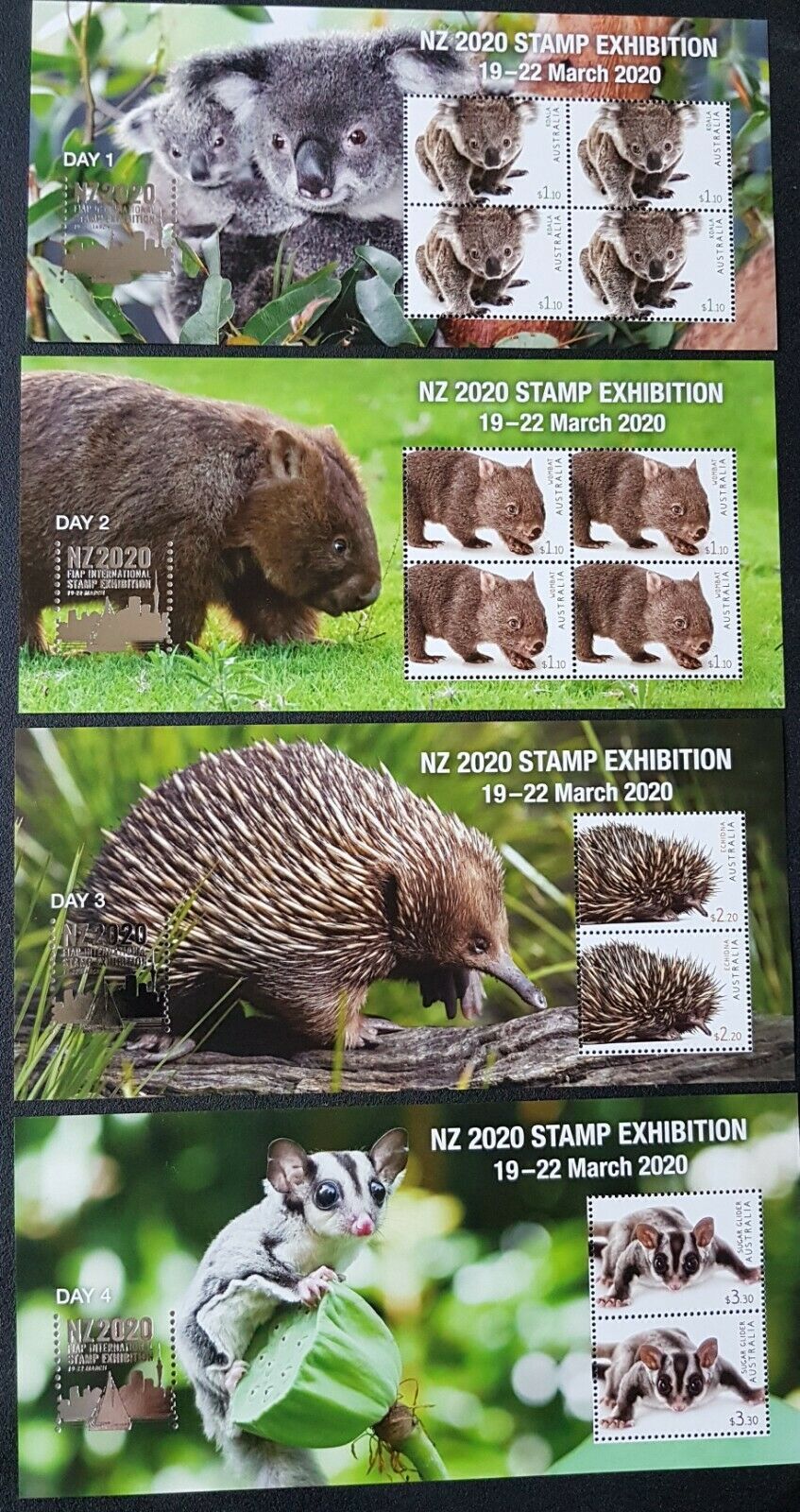 Australia 2020 New Zealand Stamp Exhibition set. Not sold there due to pandemic