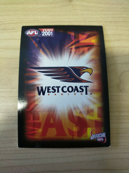 2001 Teamcoach Gold Prize Card West Coast 299 Michael Gardiner