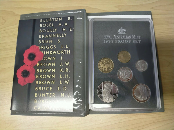 Australia 1995 Royal Australian Mint End WWII 50th Anniversary Proof Coin Set