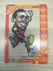 2013 Teamcoach Magic Wildcard Harley Bennell Gold Coast