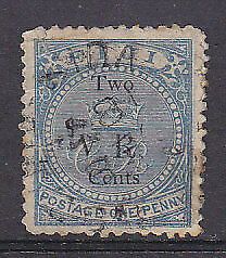 Fiji Pacific IslandsSG 19 2c on 1d blue Used repaired faults