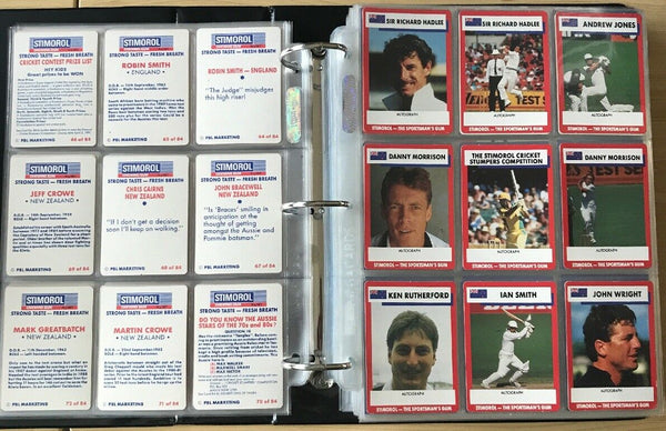 Stimorol 90-91 Aus, Eng And NZ Cricket Cards Ashes And World Series Complete Set