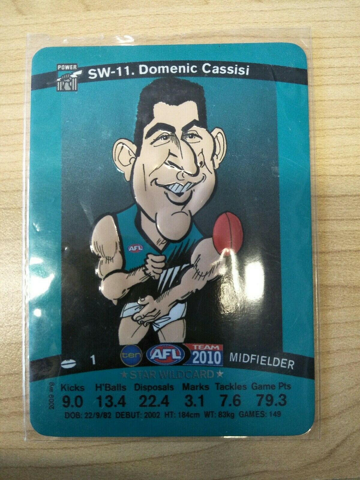 2010 Teamcoach Star Wildcard Domenic Cassisi Port Adelaide SW-11