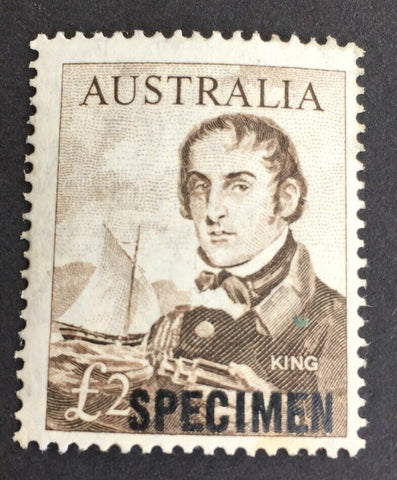 Australia £2 2 Pounds Admiral King Overprinted Specimen Low Setting MLH SG360s