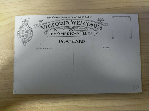 Australian Vintage State Education Victoria Issued to American Fleet Postcard