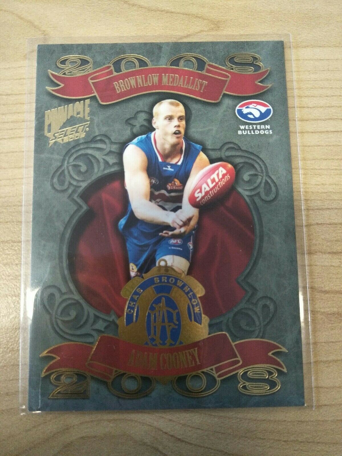 2009 Select Pinnacle Adam Cooney Western Bulldogs Brownlow Medal Card