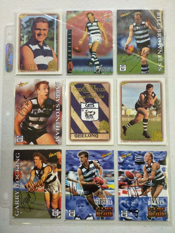 Lot Of Geelong Football Club Hand Signed Football Cards Including Garry Hocking