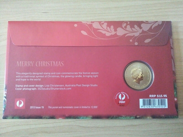 2013 Australian $1 Merry Christmas PNC 1st Day Issue