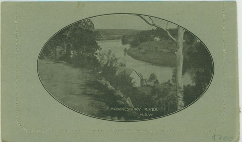 Australia Letter card 1½d KGV on grey , inside white Hawksbury River NSW Mint
