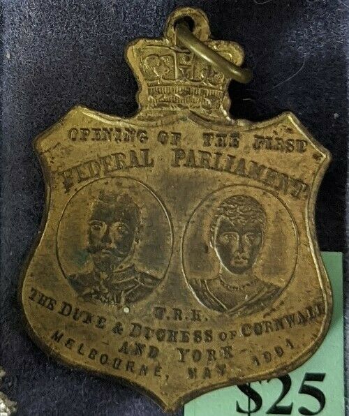 Australia 1901 Melbourne Badge Opening Of The First Federal Parliament