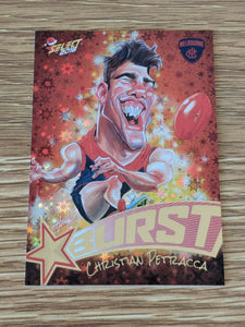 2018 AFL SELECT CHRISTMAS RED STARBURST CHRISTIAN PETRACCA 92/200 MELBOURNE