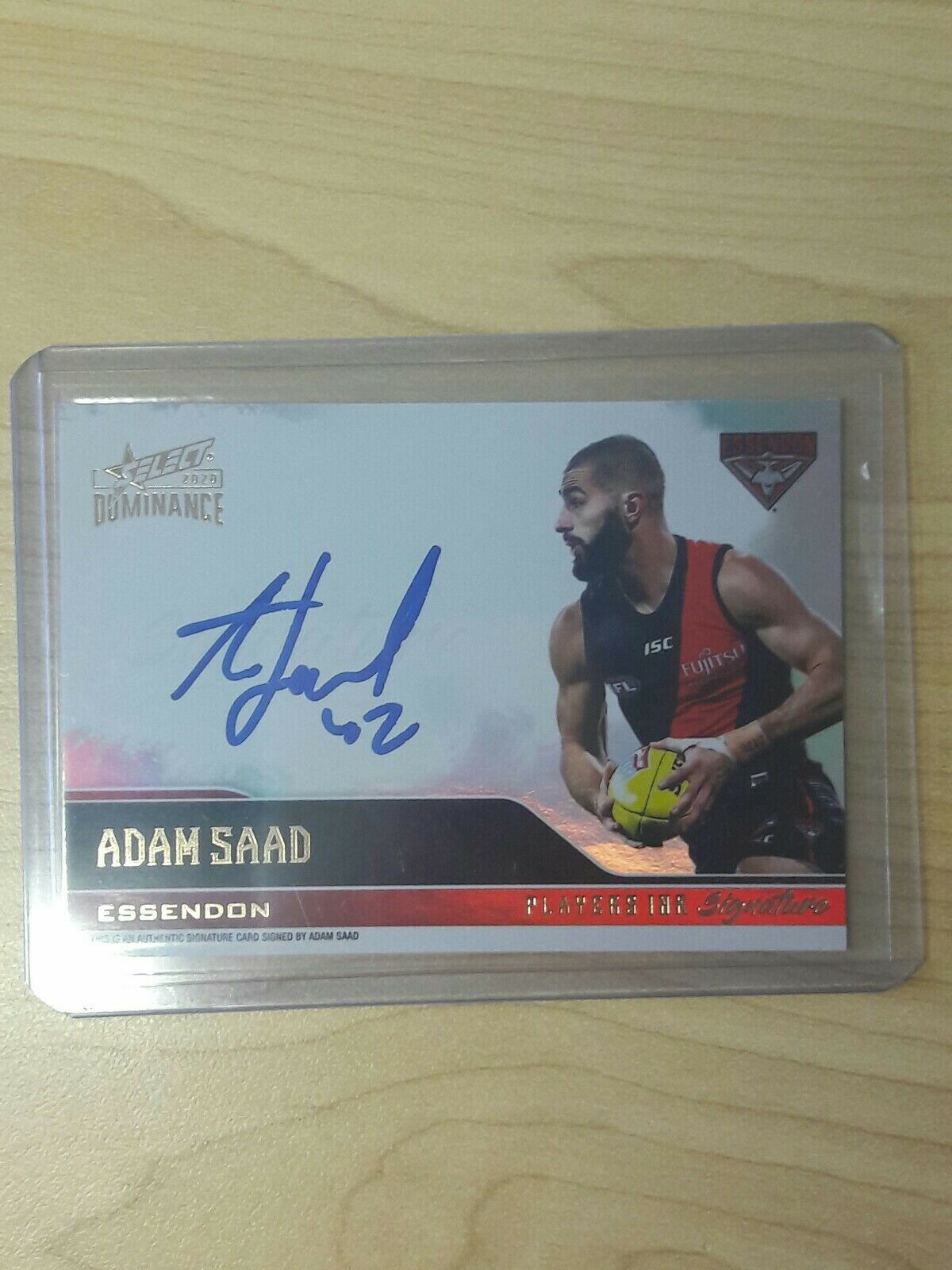 2020 Select Dominance Players Ink Signature Card Adam Saad Essendon No.133/175