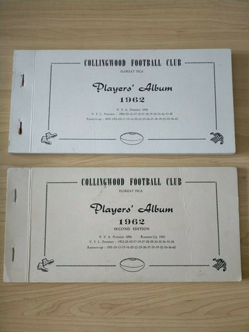 Collingwood Football Club Player's Album 1962 First And Second Edition