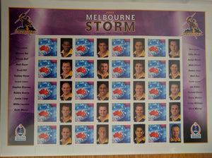 Australia SES Souvenir Sheet Melbourne Storm 2002 rugby sport