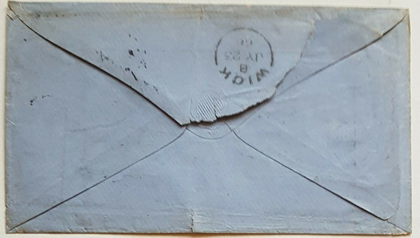 SA, Australian States, GB, 6d roulette cover from Adelaide. Wick TPO cancel 1868