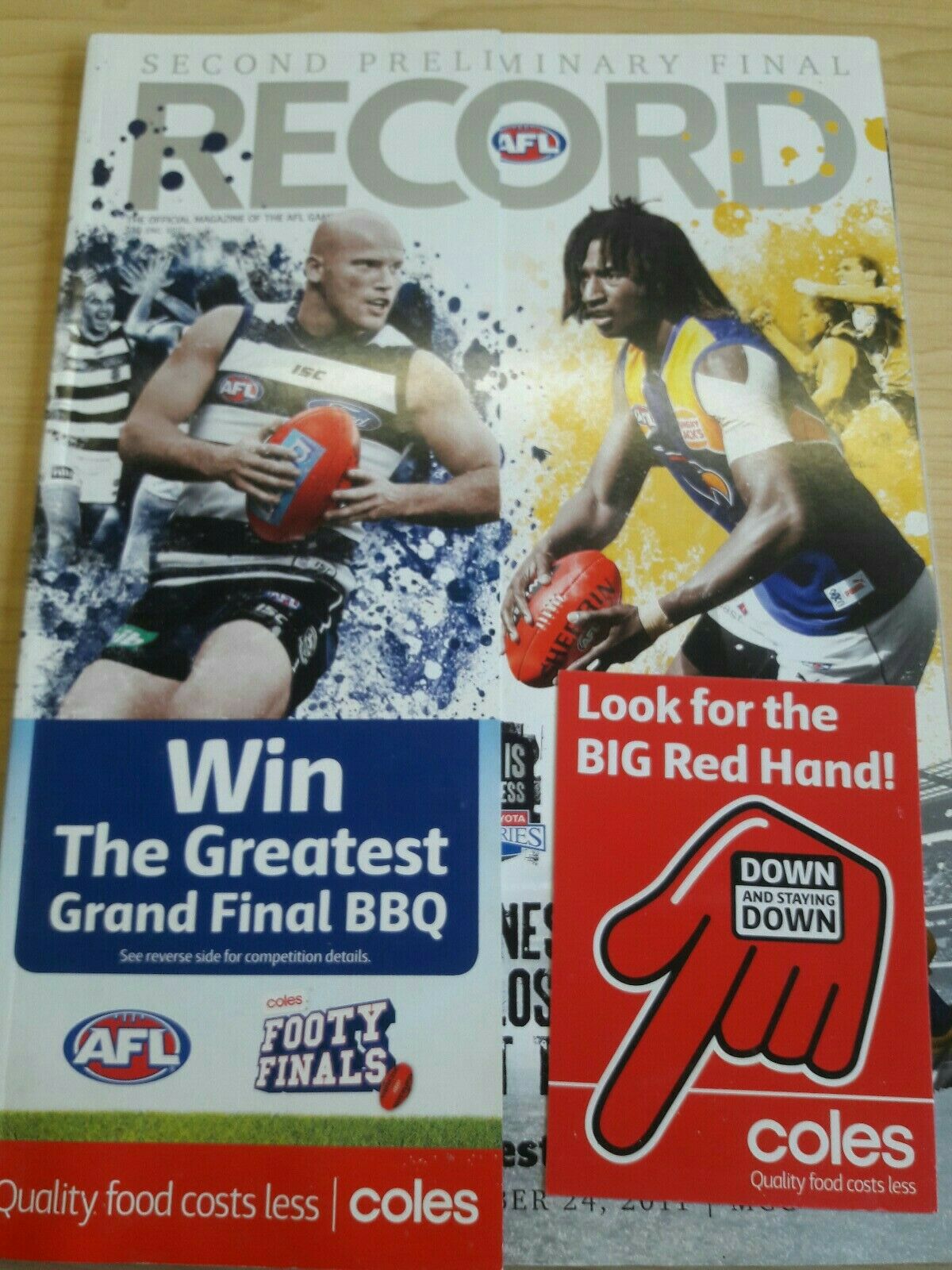 2011 Second Preliminary Final Geelong Vs West Coast September 24th Football Record
