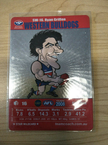 2008 Teamcoach Star Wildcard Ryan Griffen Western Bulldogs SW-16