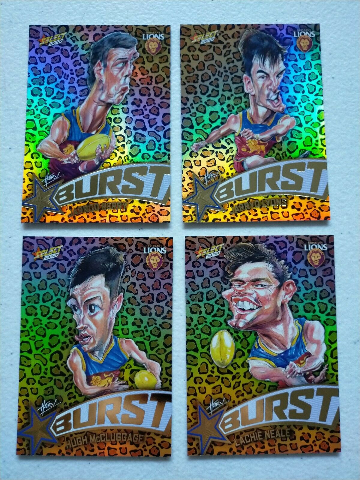 2020 Select Footy Stars Leopard Star Bursts Brisbane Team Set