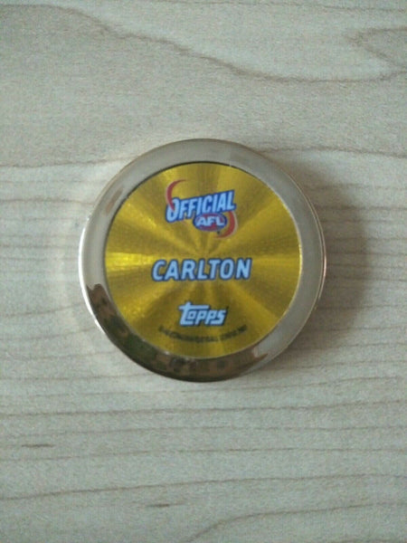 2007 AFL Topps Chipz Gold Team Logo Carlton Blues RARE