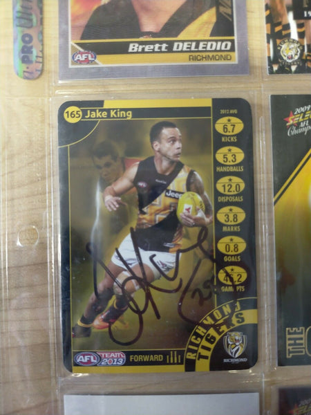 Lot Of Select Richmond Football Cards + Hand Signed Jake King 1995-2013