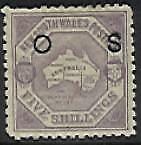 NSW Australian States SG O49 Official 5/ lilac map mint hinged
