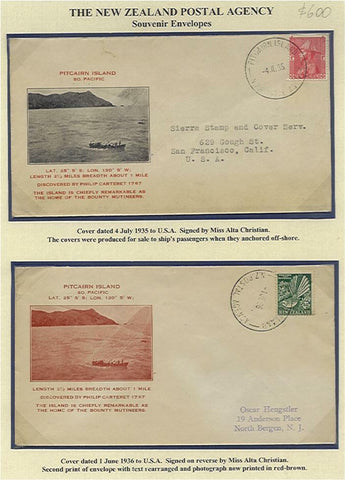 Souvenir Envelopes produced for sale to ship's passengers when t