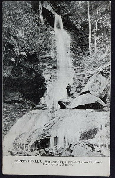 NSW 1d Arms Government Railway Post Card of Empress Falls mint