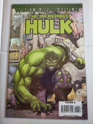 Marvel 2007 World War Hulk The Incredible Hulk Comic #110