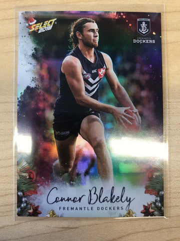 AFL 2018 Select Christmas Holofoil Card X61 - Fremantle, Connor Blakely