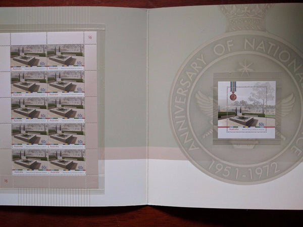 Australia 2010 National Service Memorial Stamp Sheetlet & Mini Sheet which is unique to the folder